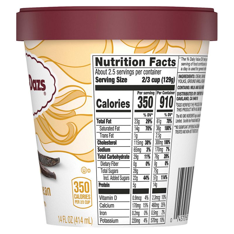 Häagen-Dazs Vanilla Bean Ice Cream, 14 fl oz