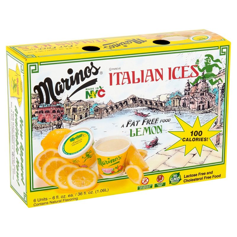 Marinos Lemon Italian Ices, 6 fl oz, 6 count