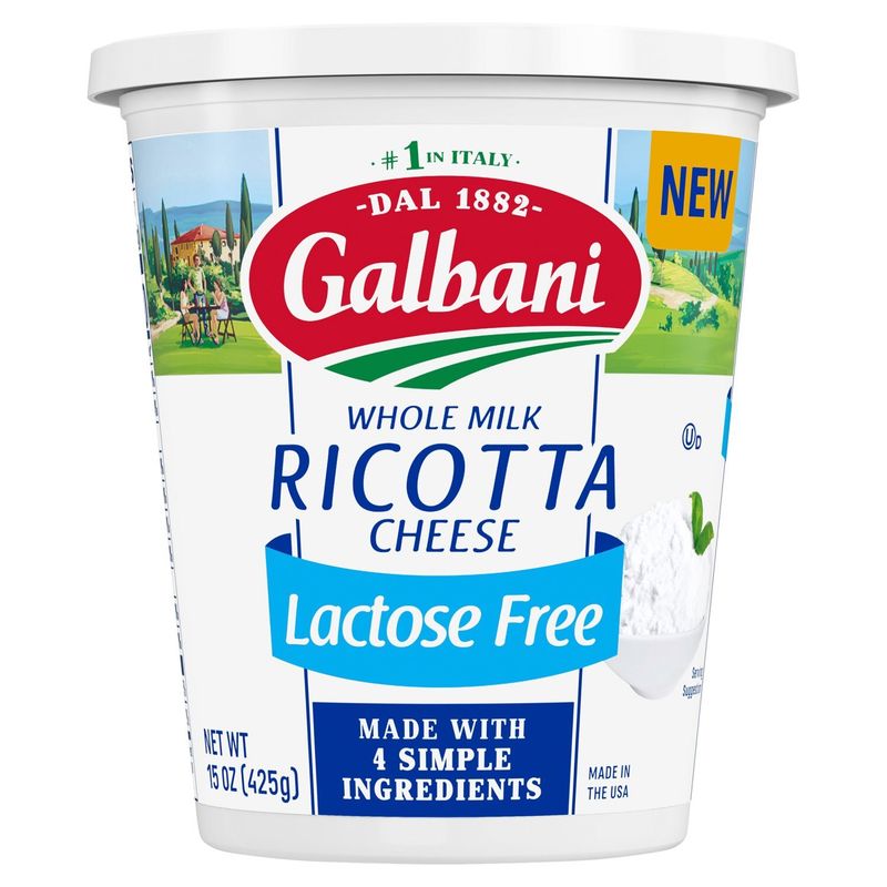 Galbani Lactose Free Whole Milk Ricotta Cheese, 15 oz