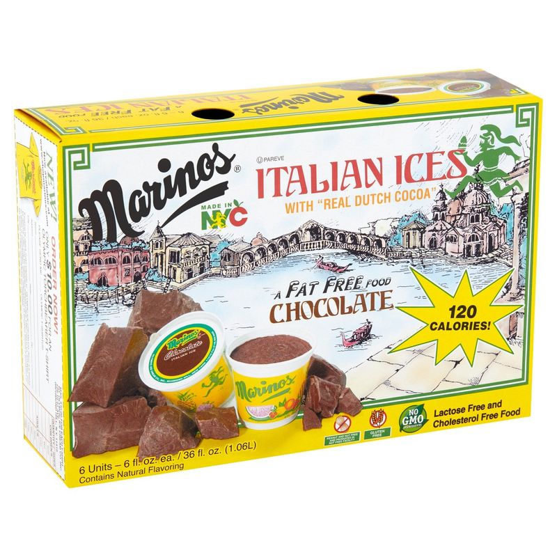 Marinos Chocolate Italian Ices, 6 fl oz, 6 count