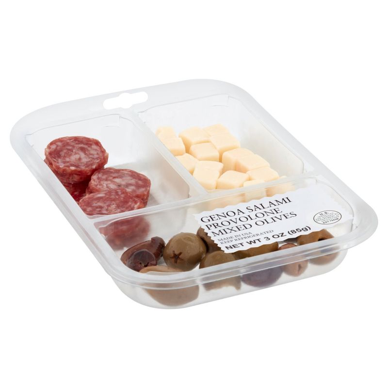 Fratelli Beretta Genoa Salami Provolone Mixed Olives, 3 oz
