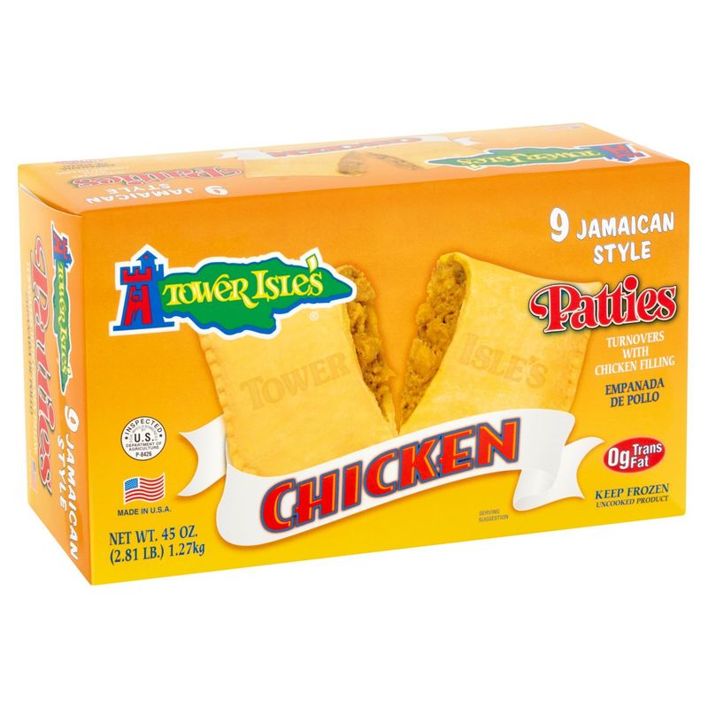 Tower Isle's Jamaican Style Chicken Patties, 9 count, 45 oz