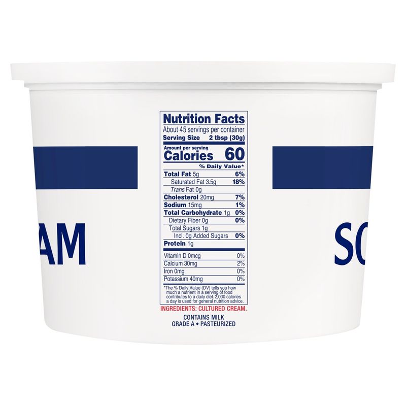 Daisy Pure &amp; Natural Sour Cream, 3 lbs