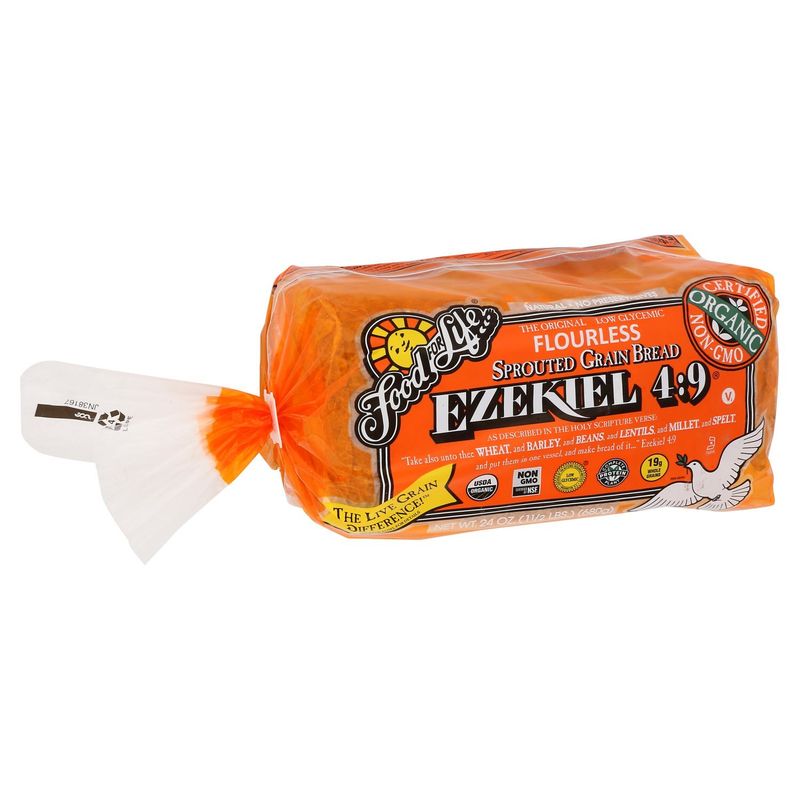 Food For Life Ezekiel 4:9 Flourless Sprouted Grain Bread, 24 oz