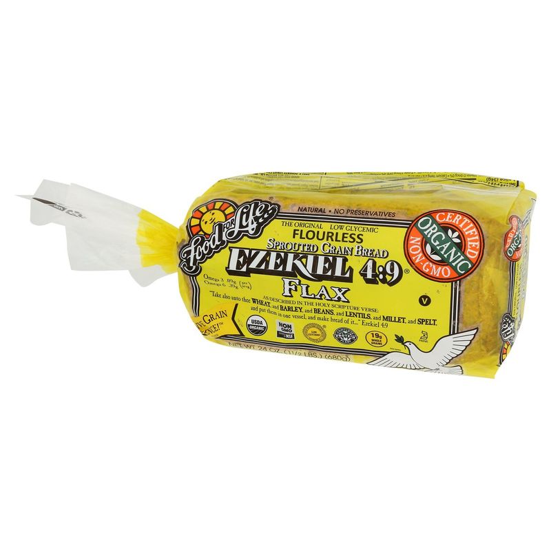 Food For Life Ezekiel 4:9 Flax Sprouted Grain Bread, 24 oz