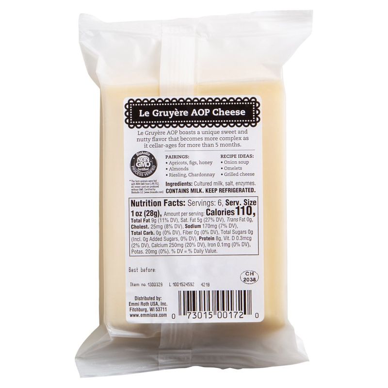 Emmi Traditions Le Gruyère Switzerland AOP Cheese, 6 oz