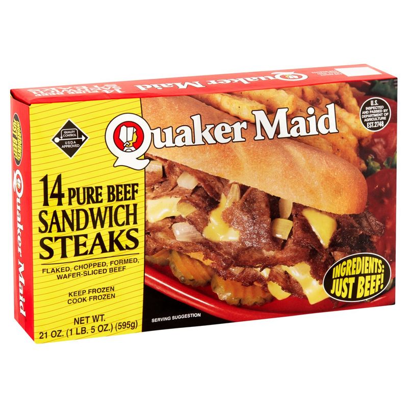 Quaker Maid Pure Beef Sandwich Steaks, 14 count, 21 oz