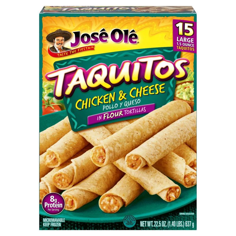 José Olé Chicken &amp; Cheese in Flour Tortillas Taquitos, 15 count, 22.5 oz