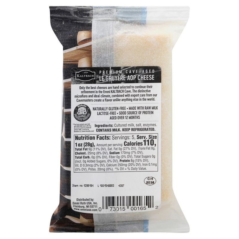Emmi Le Gruyère Kaltbach Premium Cave-Aged Gruyère Cheese, 5 oz
