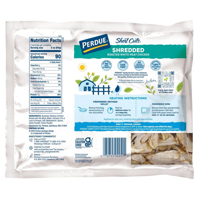 Perdue Short Cuts Shredded Roasted White Meat Chicken, 12 oz