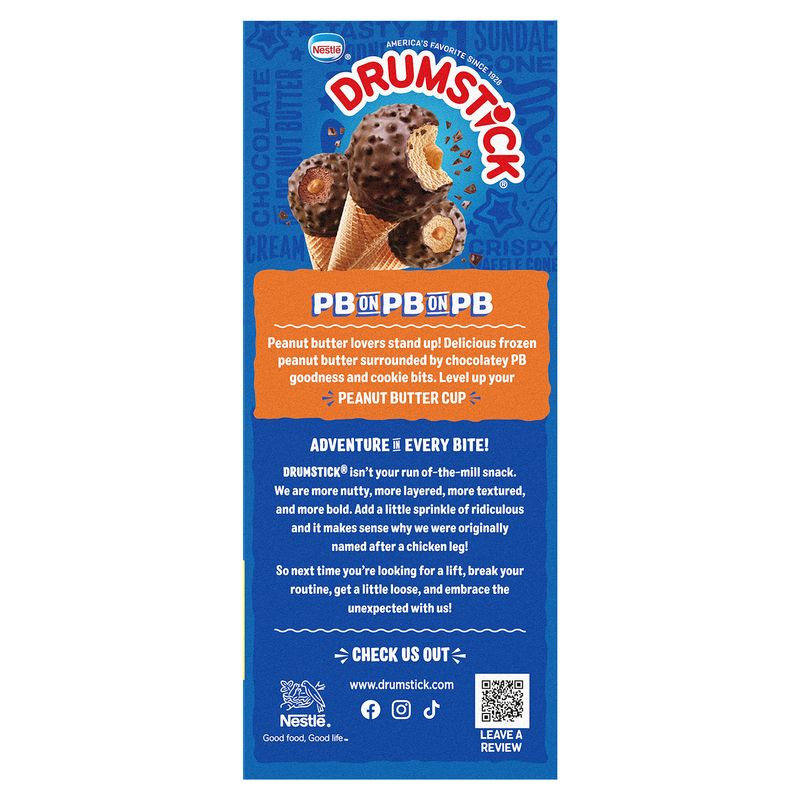 Nestle Drumstick Frozen Dairy Dessert Cones, 8 count, 36.8 fl oz