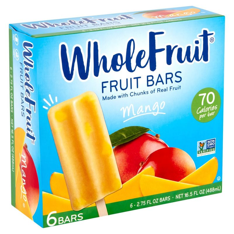 Whole Fruit Mango Fruit Bars, 2.75 fl oz, 6 count