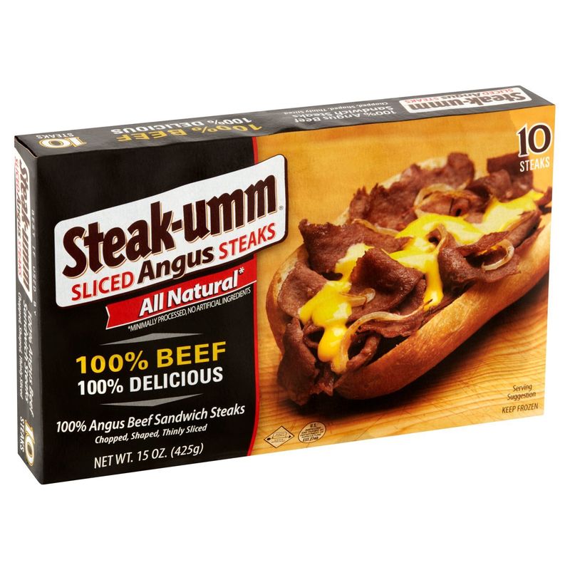 Steak-umm 100% Angus Beef Sandwich Steaks, 10 count, 15 oz