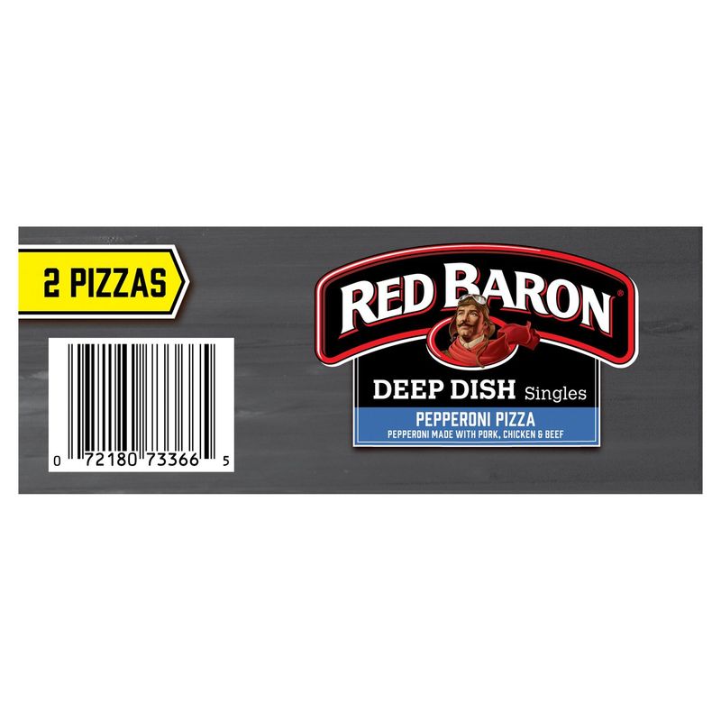 Red Baron Deep Dish Singles Pepperoni Pizza, 11.20 oz, 2 count