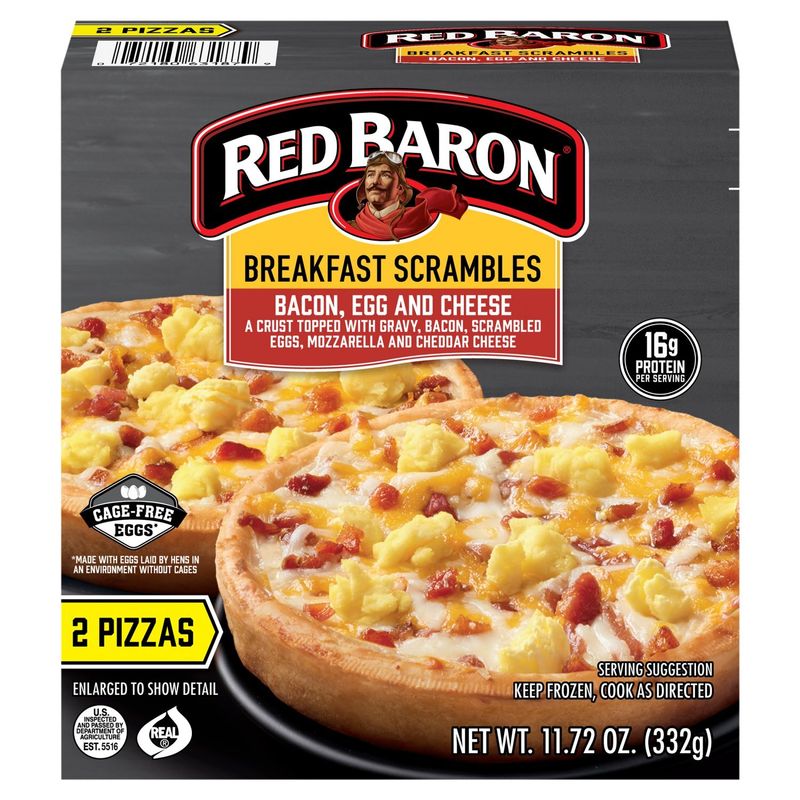 Red Baron Bacon, Egg and Cheese Breakfast Scrambles, 2 count, 11.72 oz