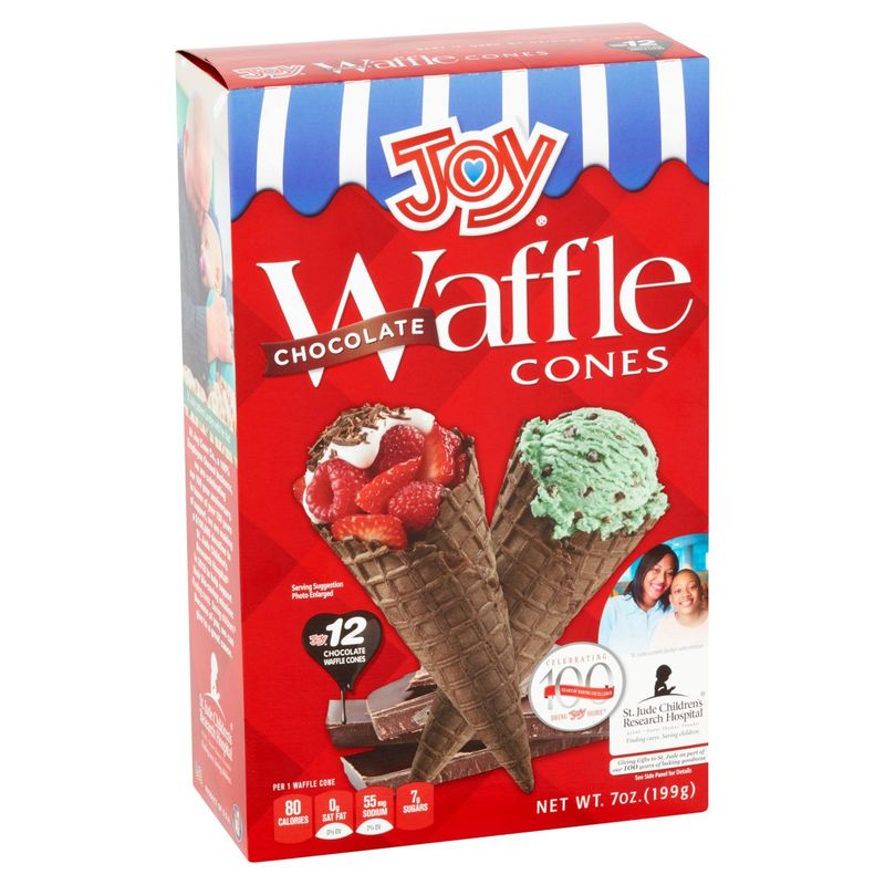 Joy Chocolate Waffle Cones, 12 count, 7 oz