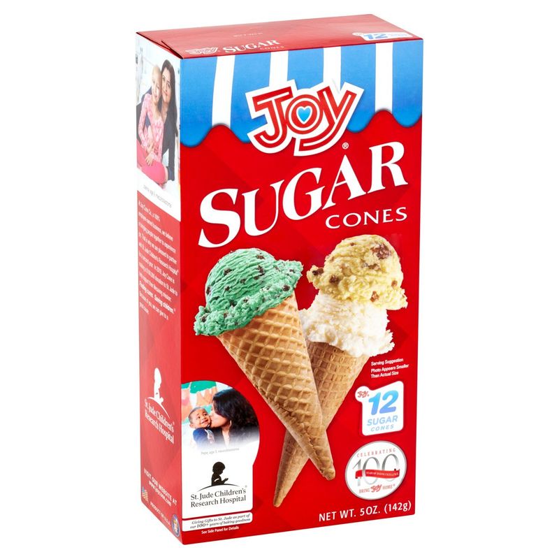 Joy Sugar Cones, 12 count, 5 oz