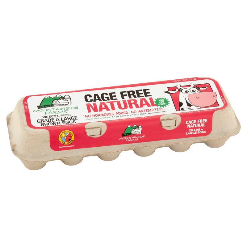 Mountainside Farms Cage Free Natural Large Brown Eggs, 12 count, 24 oz