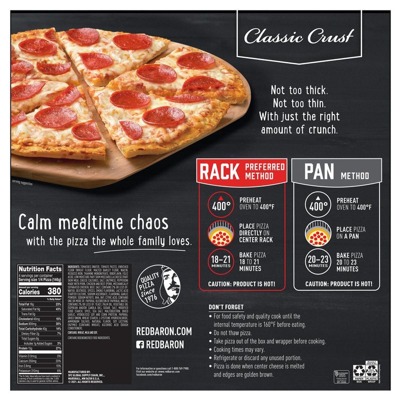 Red Baron Classic Crust Pepperoni Pizza, 20.60 oz