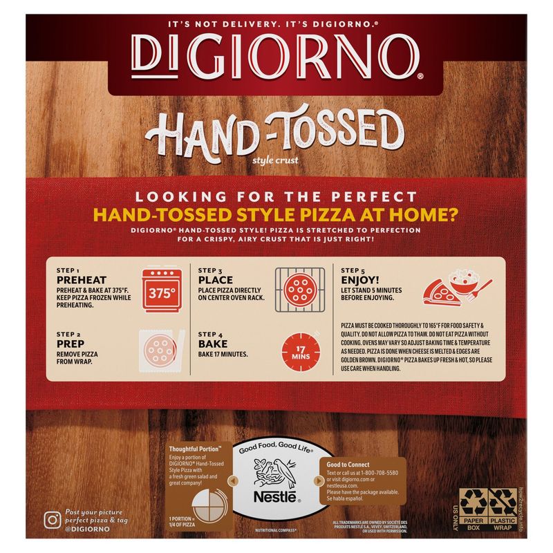 DiGiorno Four Cheese Hand-Tossed Style Crust Pizza, 16.9 oz
