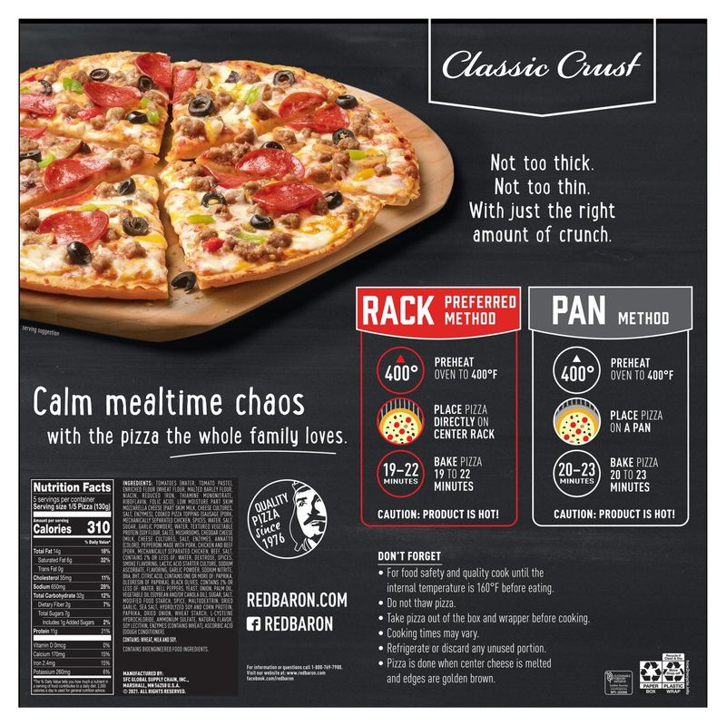 Red Baron Classic Crust Special Deluxe Pizza, 22.95 oz