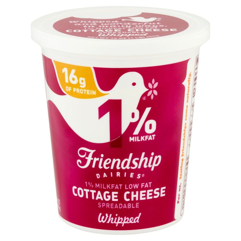 Friendship Dairies 1% Milkfat Low Fat Whipped Spreadable Cottage Cheese, 16 oz