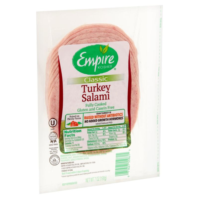 Empire Kosher Classic Turkey Salami, 7 oz