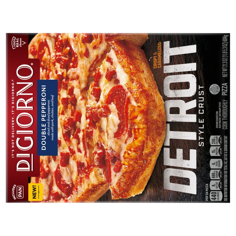 DiGiorno Double Pepperoni Detroit Style Crust Pizza, 21.3 oz
