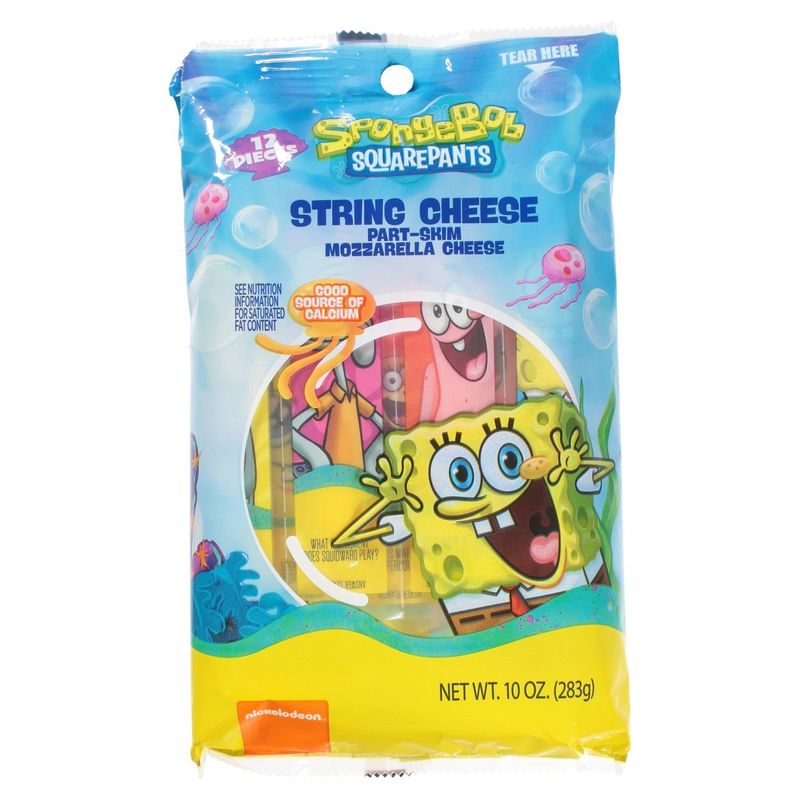 Nickelodeon SpongeBob SquarePants Part-Skim Mozzarella String Cheese, 12 count, 10 oz