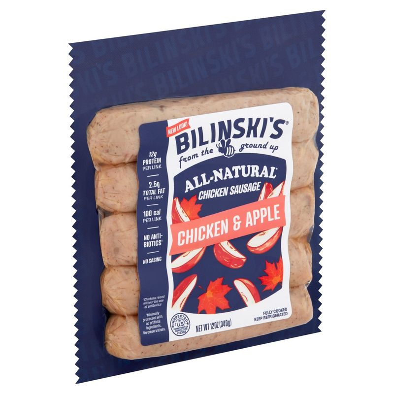 Bilinski's Chicken &amp; Apple All-Natural Chicken Sausage, 12 oz