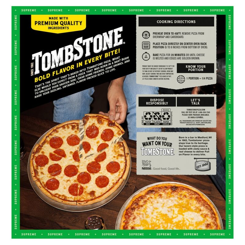Tombstone Supreme Frozen Pizza, 19.8 oz