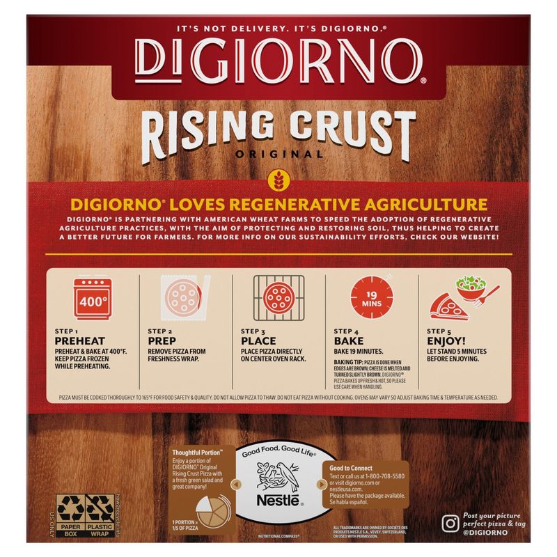 DiGiorno Four Cheese Rising Crust Original Pizza, 24.6 oz