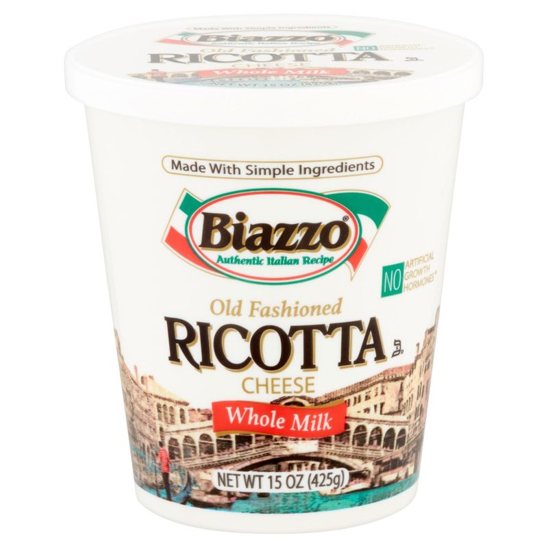 Biazzo Whole Milk Old Fashioned Ricotta Cheese, 15 oz