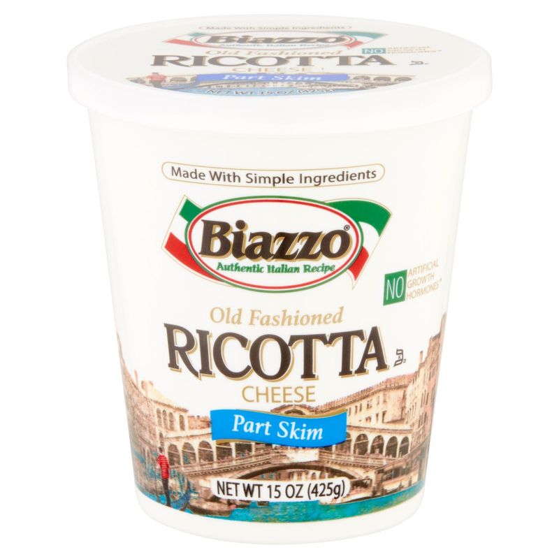 Biazzo Part Skim Old Fashioned Ricotta Cheese, 15 oz