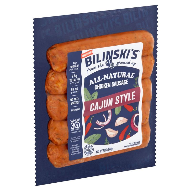 Bilinski's Cajun Style All-Natural Chicken Sausage, 12 oz