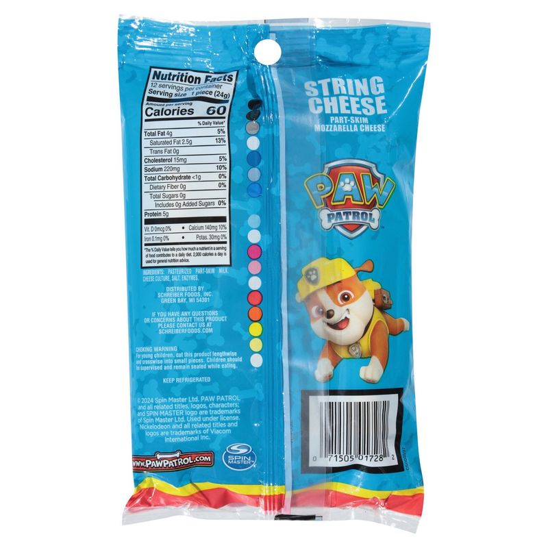 Nickelodeon Paw Patrol Part-Skim Mozzarella String Cheese, 12 count, 10 oz