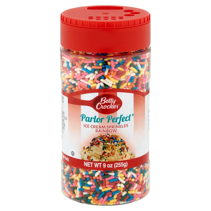 Betty Crocker Parlor Perfect Rainbow Ice Cream Sprinkles, 9 oz