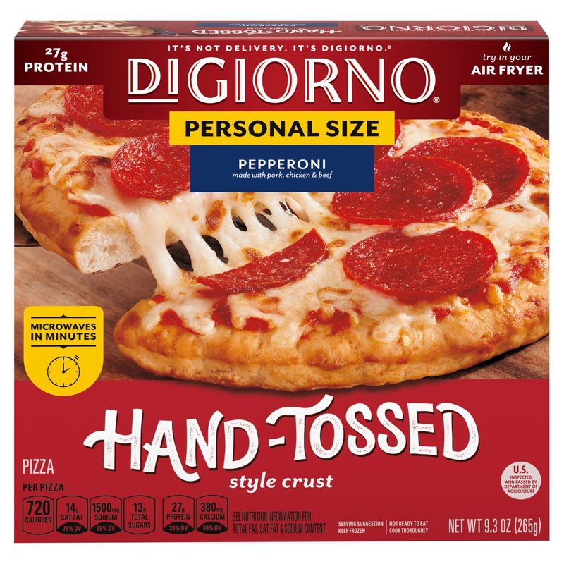 DiGiorno Pepperoni Hand-Tossed Style Crust Pizza Personal Size, 9.3 oz