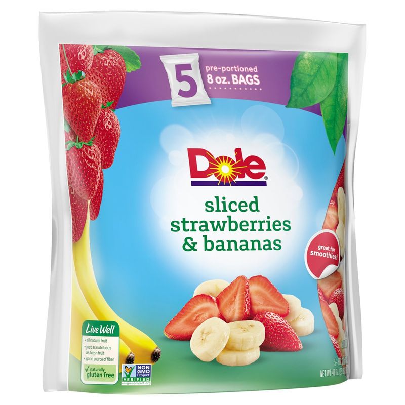 Dole Sliced Strawberries &amp; Bananas, 8 oz, 5 count