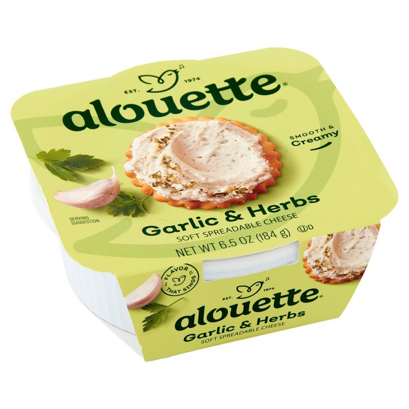 Alouette Garlic &amp; Herbs Soft Spreadable Cheese, 6.5 oz