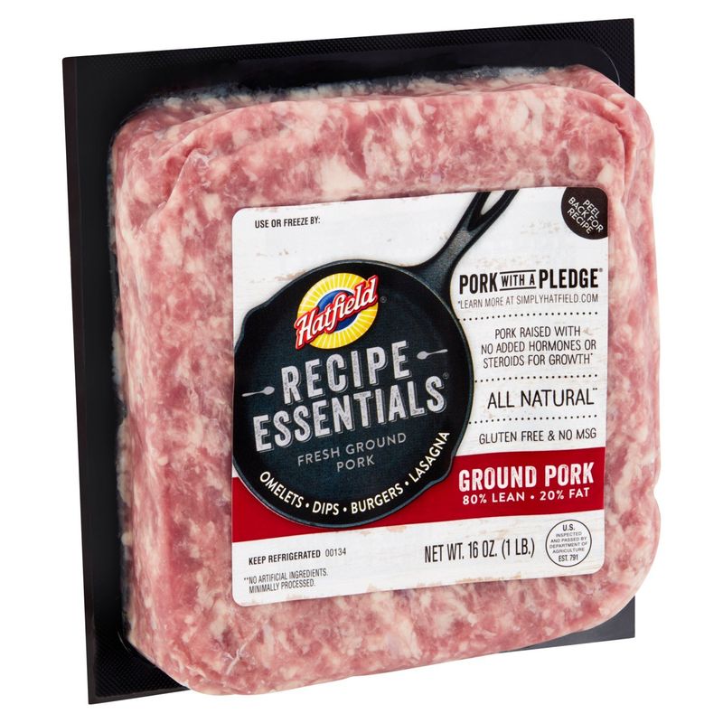 Hatfield Recipe Essentials Fresh Ground Pork, 16 oz