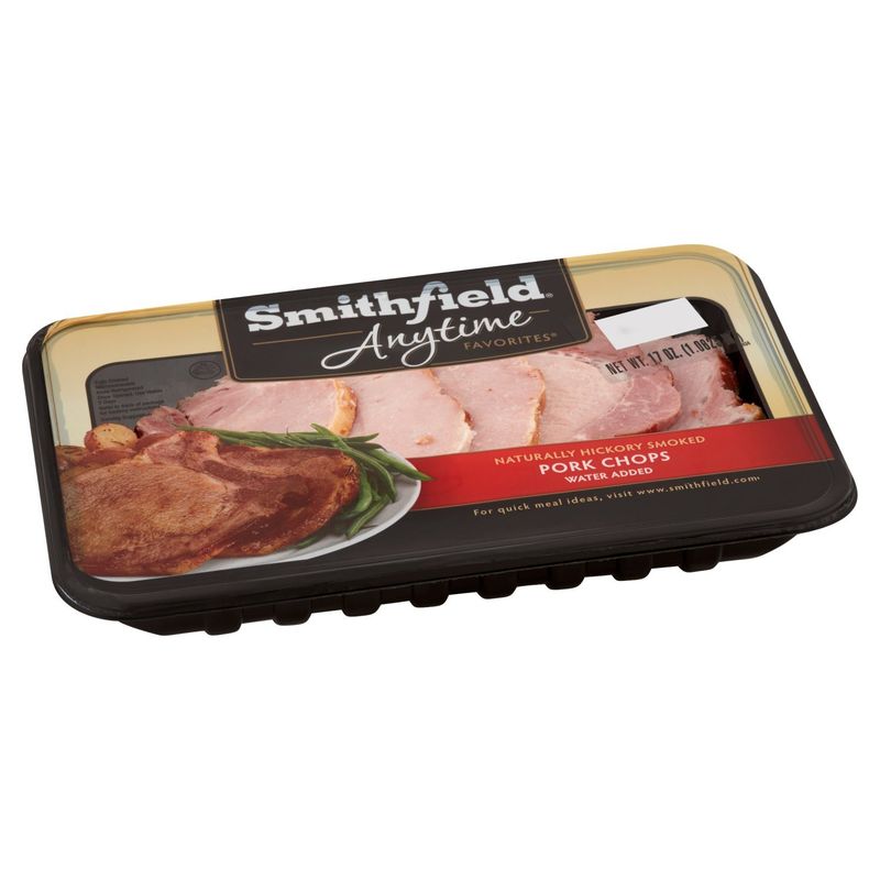 Smithfield Naturally Hickory Smoked Pork Chops, 17 oz