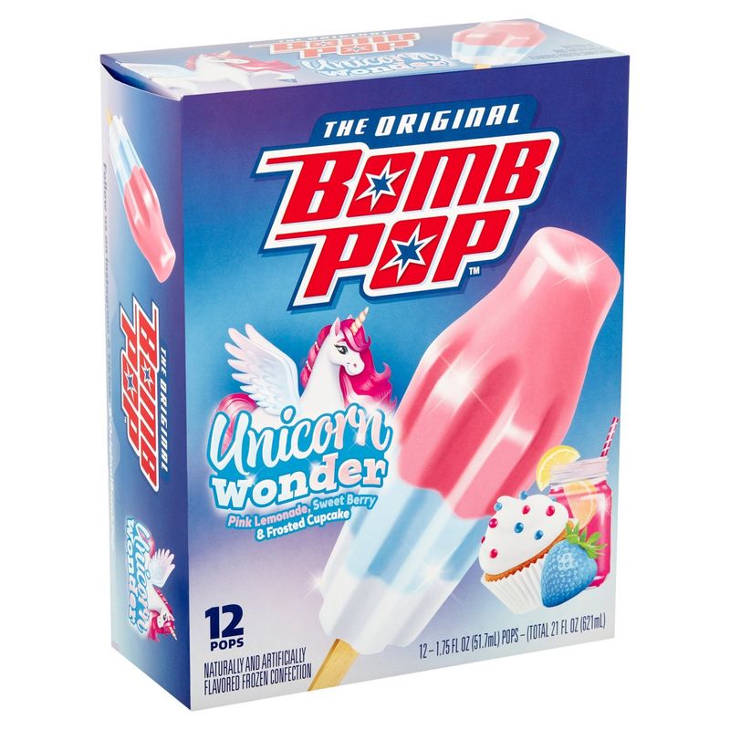 Bomb Pop The Original Unicorn Wonder Pops, 1.75 fl oz, 12 count