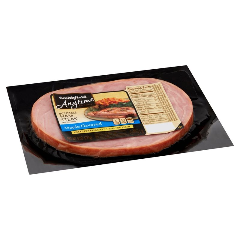 Smithfield Anytime Favorites Maple Flavored Boneless Ham Steak, 8 oz