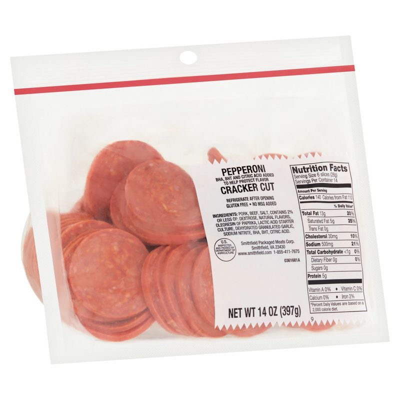 Smithfield Cracker Cut Pepperoni, 14 oz