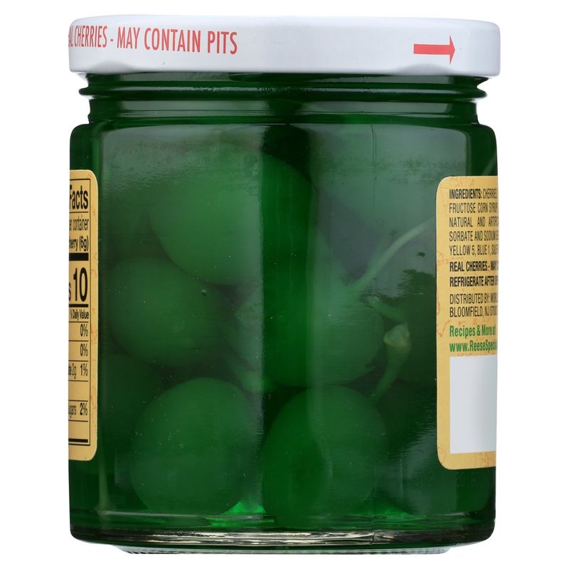 Reese Maraschino Cherries with Stems, 10 oz