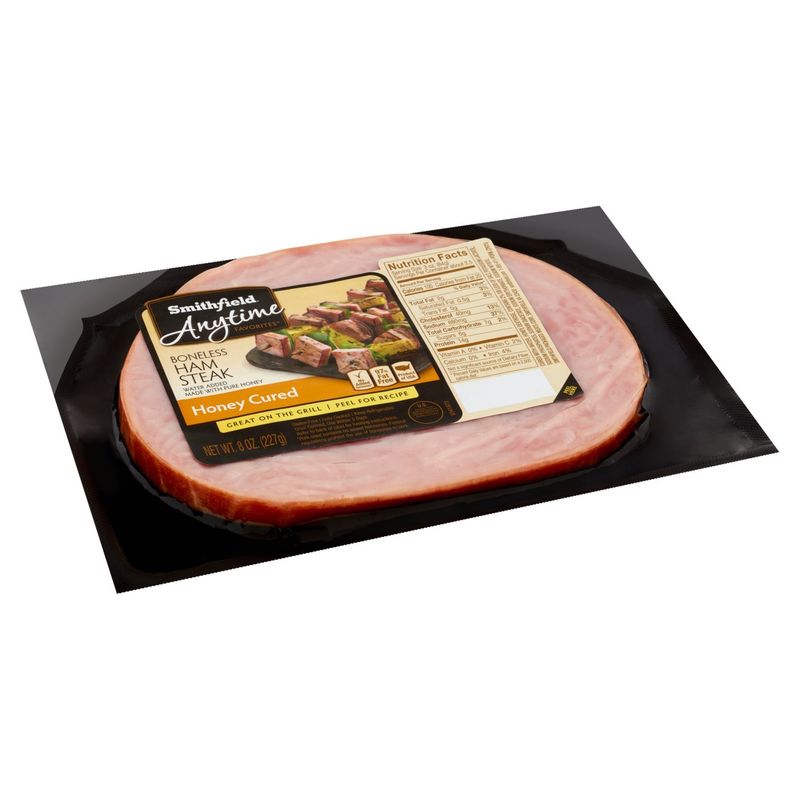 Smithfield Anytime Favorites Honey Cured Boneless Ham Steak, 8 oz
