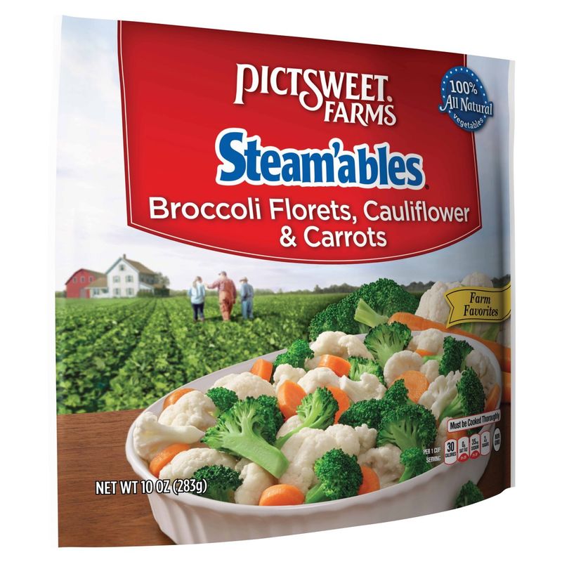 Pictsweet Farms Steam'ables Broccoli Florets, Cauliflower &amp; Carrots, 10 oz