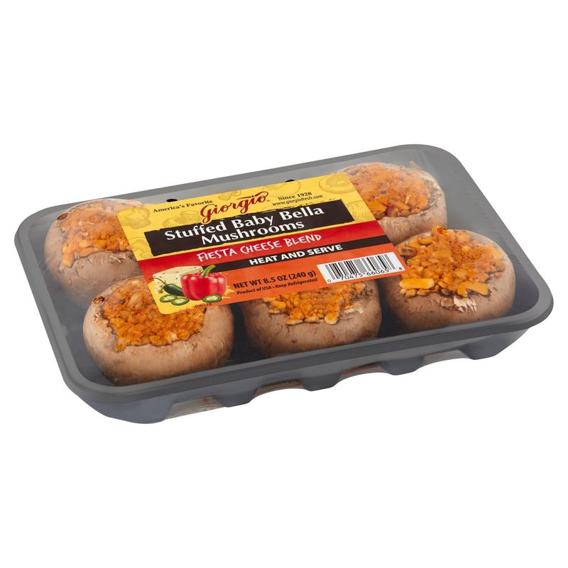 Giorgio Fiesta Cheese Blend Stuffed Baby Bella Mushrooms, 8.5 oz