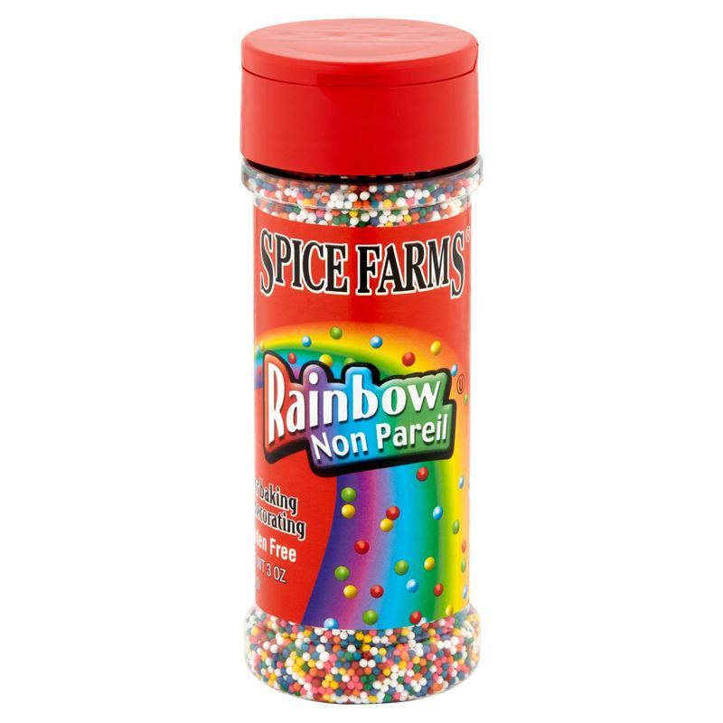 Spice Farms Rainbow Non Pareil Sprinkles, 3 oz
